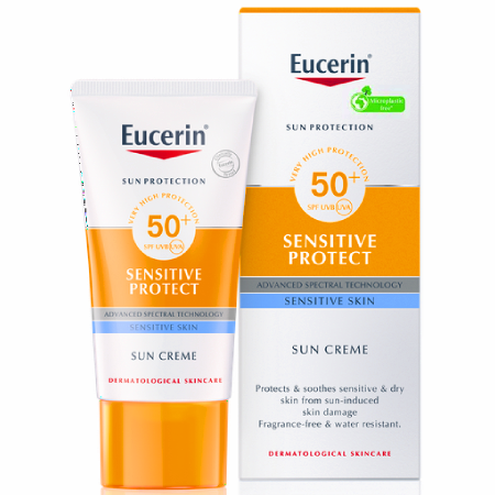ครีมกันแดด Eucerin ราคา,Sun Protection Sunsentive Protect Cream SPF50+ PA++++ 50 ml,กันแดด ยู เซอ ริน ผิวแพ้ง่าย,ครีมกันแดด eucerin สิว,กันแดด eucerin ผิวแพ้ง่ายรีวิว